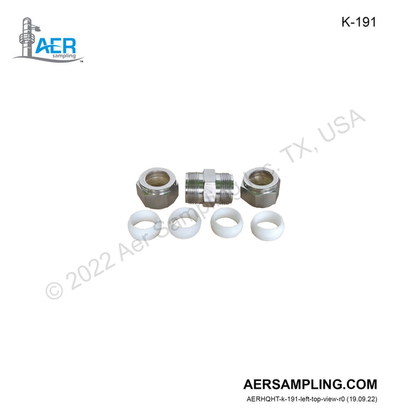 Aer Sampling product image K-191 16mm nozzle fittings kit viewed from left top