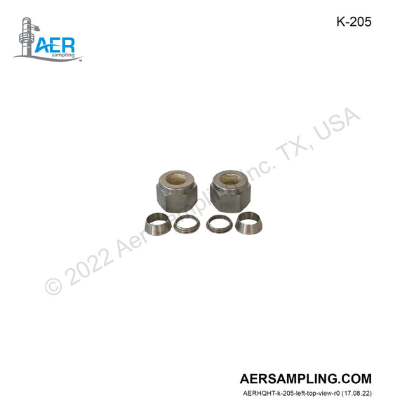 Aer Sampling product image K-205 pitot tube tip replacement kit viewed from left top