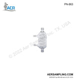 Aer Sampling product image PN-863 Vertical Condenser viewed from left